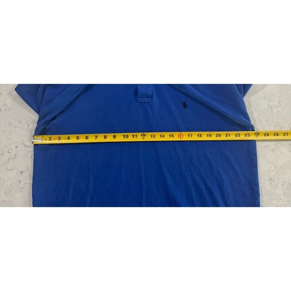 Polo Ralph‎ Lauren Jersey Hooded Shirt Mens XL Blue Long Sleeve Classic Fit Logo